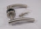 ArcWare Architectural Limited 5 X Pairs Arched T Bar Lever Door Handle On Rose, Satin Stainless Steel