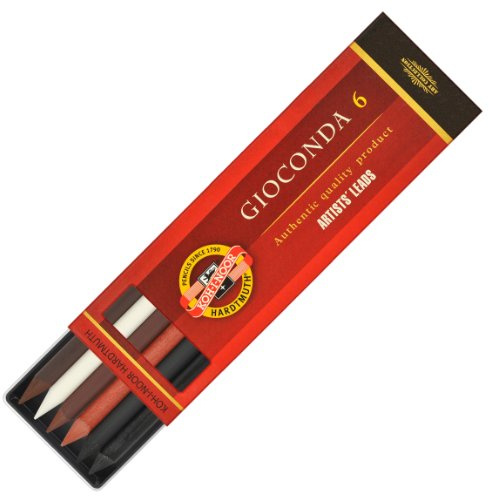 Koh-I-Noor Gioconda 5.6 mm, Set of 6 Leads for Artists' Drawing. 4869/III by Koh-I-Noor