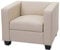 Mendler Sessel Loungesessel Lille - Kunstleder, Creme