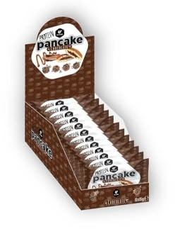 Go Fitness Protein Pancake - [12 x 55 gramm ] Chocolate High Protein Snack, frisch gebacken & extrem lecker - Eiweißriegel alternative mit 13g Eiweiß pro Pancake