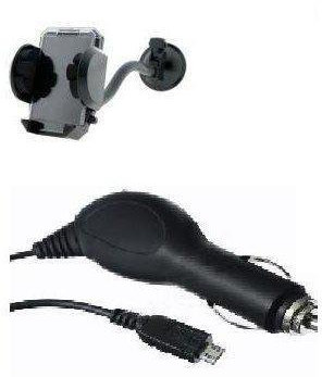 Accessory Master- Soporte para Parabrisas del Coche con Cargador para Mechero Coche para Wiko Darkfull