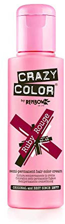 Crazy Color Renbow Semi-Permanent Hair Colour Cream Dye 100ml-Ruby Rouge