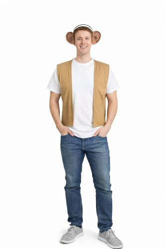 The Dragons Den Adults Friendly Giant Waistcoat & Big Ears on Headband World Book Day Movie Fancy Dress
