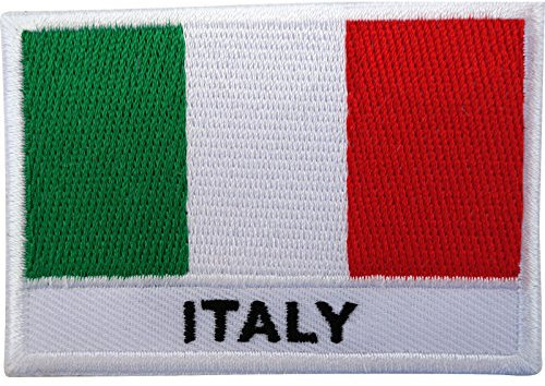 Parche bordado de bandera de Italia, para coser o planchar