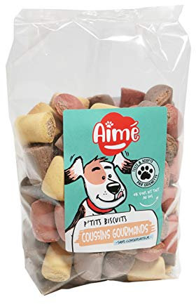 Aimé - Biscuit Friandise pour Chien Enrichi en Vitamines A, D3 et E - Nourriture Riche en Vitamines - Bien-Être du Chien - Sac de 500G