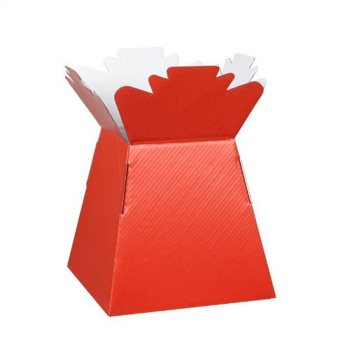 30 Transporter Box/Flower Paper Box vase Glossy Red (2796)