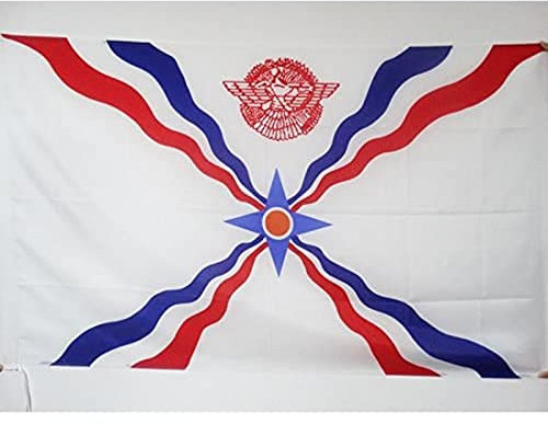 AZ FLAG - Flagge Assyrer Neu - 150x90 cm - Assyrien Fahne 90 x 150 Cm Scheide Für Mast - Flaggen