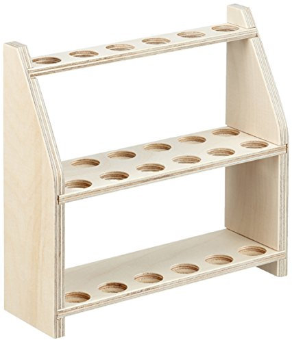 neoLab Reagenzglasgestell Holz für 12 Reagenzgläser auf 2 Etagen, Loch-Durchmesser 20mm