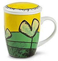 Egan Tisaniera Collezione Pane Amore e Fantasia. Oggetto Realizzato in Porcellana di Colore Verde e Giallo e Bianco e Multicolore. Dimensione: 12X11 cm. La referenza è PAF31/1V
