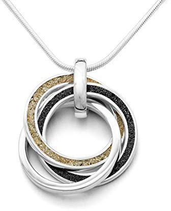 DUR Schmuck Damen Anhänger MARINA Strandsand, Lavasand, Silber 925/- (P2960)