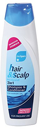 Xpel Medipure Hair & Scalp Anti Dandruff 2 in 1 Shampoo 400ml