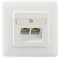 Rutenbeck UAE - Cat. 6A iso Universal-Anschlussdose/Datendose/Netzwerkdose LAN mit Unterputz-Abdeckung reinweiß 136112070, 2-Fach RJ45, 10 Gbit/s, geschirmt