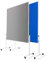 Master of Boards Moderationstafel Filz - Pinntafel für Projektarbeit und Meetings doppelseitig benutzbar - Mobiles Pinnboard mit Rollen - Höhe: 185 cm ausziehbar bis 200cm Breite 120cm - Farbe Grau