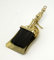 Black Country Metal Works Polished Brass Fireplace Pan and Brush Set