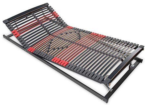 Betten-ABC Max-Premium 7-Zonen Lattenrost, Härtegradverstellung, 44 Leisten, Belastbar bis 200 kg, Für alle Matratzen, Made in Germany, Größe: 140 x 220 cm, K+F Verstellung, Fertig montiert