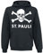 FC St. Pauli Skull I Men's Hoodie Black Fan Merchandise Football Sports Skulls, Black/White, l, SP0521, Schwarz/Weiß