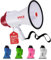 Pyle Signalhorn, Megafon mit Sirene & Mikrofon – Megaphone with Siren – Megaphon, Handsirene für Air Fussball, als Megafon Fussball & Fan Tröte zum Anfeuern, Megaphone Kinder & Erwachsene 30W Faltbar