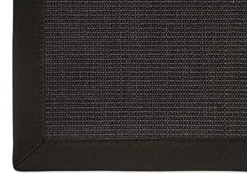 Astra Sisal Teppich Manaus mit Bordüre Farbe schwarz 100% Sisal - 18 Größen, Größe: 200x250 cm