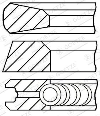 Goetze Engine 08-142500-00 Kolbenringsatz