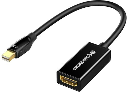Cable Matters Mini DisplayPort to HDMI Adapter (Mini DP to HDMI) in Black - Thunderbolt and Thunderbolt 2 Port Compatible