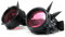 morefaz WELDING CYBER GOGGLES Schutzbrille Schweißen Goth cosplay STEAMPUNK COSPLAY GOTH ANTIQUE VICTORIAN WITH SPIKES Includes FREE set Lense Shades UV400 Protection (TM) (Schwarz Spikes)