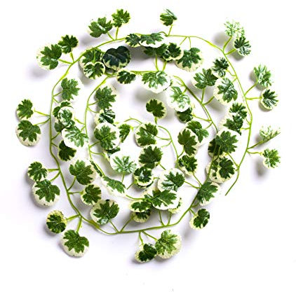 Best Artificial 200cm / 7ft Ivy Garland Hanging Vine String Plant (Variegated Crab-Apple - IL04)
