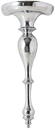 invicta INTERIOR Design Wandkonsole Scala Alu 60 cm Barock Beistelltisch silberfarbig Wanddekoration Tisch zur Wandmontage