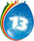 Folat 08214 - Zahlenballons/Ballon mit Zahl 13-12 / 30 cm - 8 STK.
