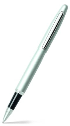 Sheaffer VFM E1940051 Refillable Lacquer Rollerball Pen with Chrome Trim, Medium Point, includes Premium Gift Box and Black Cartridge, 1 Pack, Strobe Silver