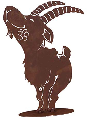 Steinbock Gr. I der Größere H: 53, B: 39 cm Edelrost von Ferrum, Rost, Garten-Dekoration Figur Skulptur Tier Dekroration