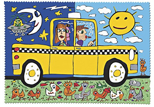 Fridolin Brillenputztuch Rizzi-Taxi and Some Pigeons aus Mikrofaser, Bunt, 18x12.5x1 cm