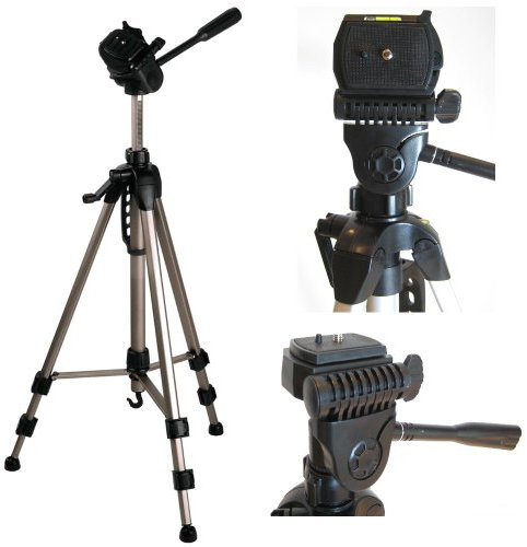 Ex-Pro TR-570AN Professional Photographic Camera Tripod for Panasonic Lumix DMC-GH1 - (620mm - 1700mm / 67) Lightweight, Fluid Pan Head, 3 Section Lock Legs, Spirit Level, Fast Install, Quick Release