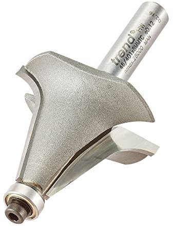 Trend Professional Bearing Guided Architrave Router Cutter, 16mm Radius, 8mm Shank, 40mm Cut Diameter & 29.5mm Cut Length, Tungsten Carbide Tipped, 46/401X8MMTC