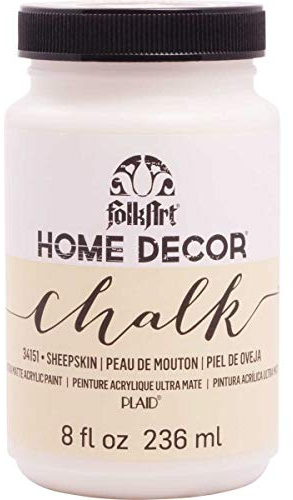Plaid:Craft Folkart Home Decor Chalk Paint 8 Oz-Sheep Skin, White
