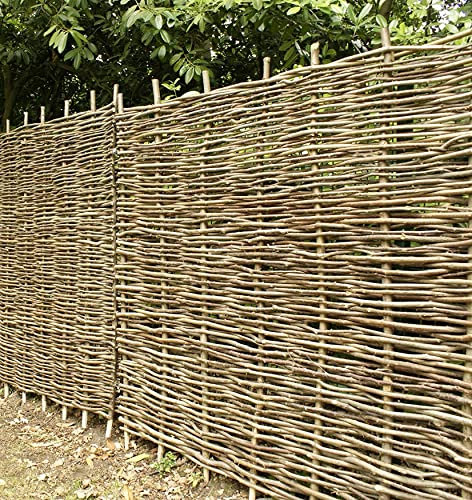 Papillon 5 Pack Premium Hazel Hurdle Garden Fence Panels Wattle Fencing Panel 1.2m x 1.8m (4ft x 6ft)