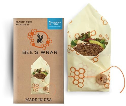 Bee 's Wiederverwendbare Sandwich-wickeln, nachhaltig zur Aufbewahrung von Lebensmitteln, 33 x 33 cm