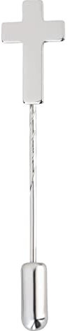 Anstecknadel KREUZ silberfarben – ca. 2 cm – dezentes CHRISTLICHES SYMBOL für DAMEN & HERREN – eleganter GLAUBENSANSTECKER zu TAUFE, KONFIRMATION, KOMMUNION, FIRMUNG – MaMeMi