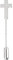 Anstecknadel KREUZ silberfarben – ca. 2 cm – dezentes CHRISTLICHES SYMBOL für DAMEN & HERREN – eleganter GLAUBENSANSTECKER zu TAUFE, KONFIRMATION, KOMMUNION, FIRMUNG – MaMeMi