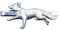 Krawattennadel Fuchs aus Zinn (Pewter) von Hand Gegossen