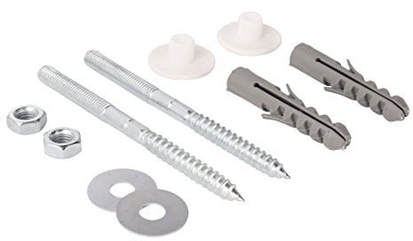 Sanitop-Wingenroth Befestigungssatz für Waschbecken M10 x 140 mm, 14 mm Dübel und 2 Stockschrauben, Waschtischbefestigung, verzinkt, 224420