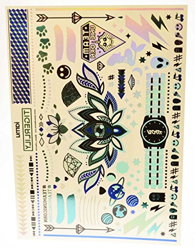 Iamu Collective Temporary Flash Tattoos Metallic Waterproof Mayan Egyptian Pia Tigerlily Henna Wanderlife Native Wrist Ankle (Tigerlily)
