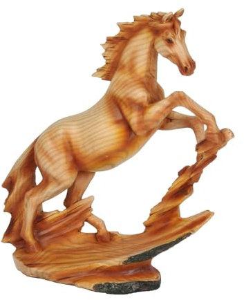 Pferd-Dekofigur, stehend, Holzoptik