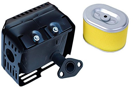 OxoxO Conjunto de escape de silenciador con limpiador de filtro de aire compatible con Honda GX160 5.5HP GX200 6.5HP motores/motores/generador de motor bomba de agua