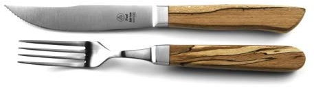 Paul Adrian Solingen Steakbesteck 2tlg. Steak Messer Gabel Grillbesteck Pizzabesteck Set Eisbuche