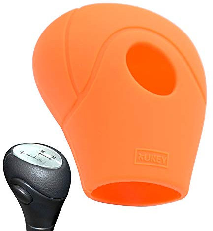 Orange Auto-Schaltknauf-Abdeckung für Smart Fortwo Roadster 450 451 452 Serie, Silikon, Schaltknauf, Schalthebel, Schalthebel, Hülle, Schutz, Innenausstattung