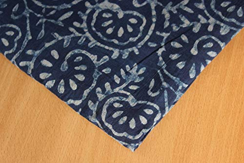 Traditional Jaipur Block gedruckt Baumwollgewebe Hand gedruckt indischen Stoff, weicher Baumwollstoff von The Yard Stoff, Jaipuri Kurti Print Stoff für Schals, Sommerkleid Stoff (2.5 yards)