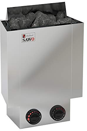 SAWO Nordex Mini 3kW Sauna Poêle Électrique avec Unité de Contrôle Intégrée Thermostat et Minuterie 230V 1N or 400V 2N