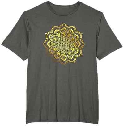 Blume des Lebens Goldenes Mandala T-Shirt