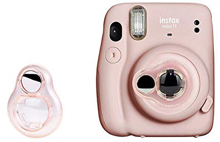 MUZIRI KINOKOO Close Up Lens for Fujifilm Instax mini 11 with Self-Portrait Mirror, FUJI Instax mini 11 Selfie Lens-Pink
