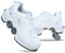 HUOQILIN Rollschuhe Unisexe Skates 2-in-1 Multifunktions Inliner 4-Rad Verstellbare Roller Skates,Verstecktes Rad Ice Skate,Einstellbare Rollschuhe Für Skaten,Laufen,White-40